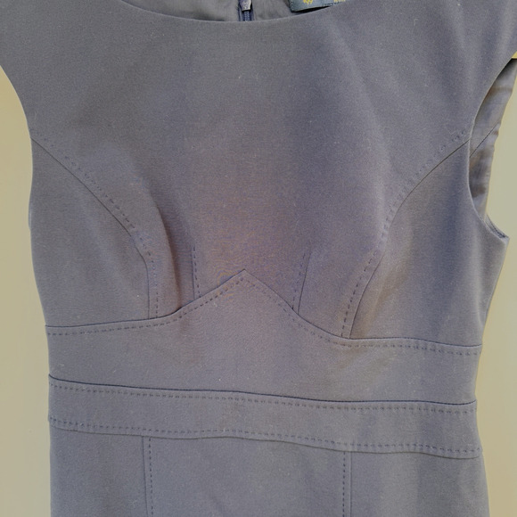 Brooks Brothers Women's Cotton Blend Sheath Dress Sleeveless Navy Blue 6 Petite - Picture 2 of 7